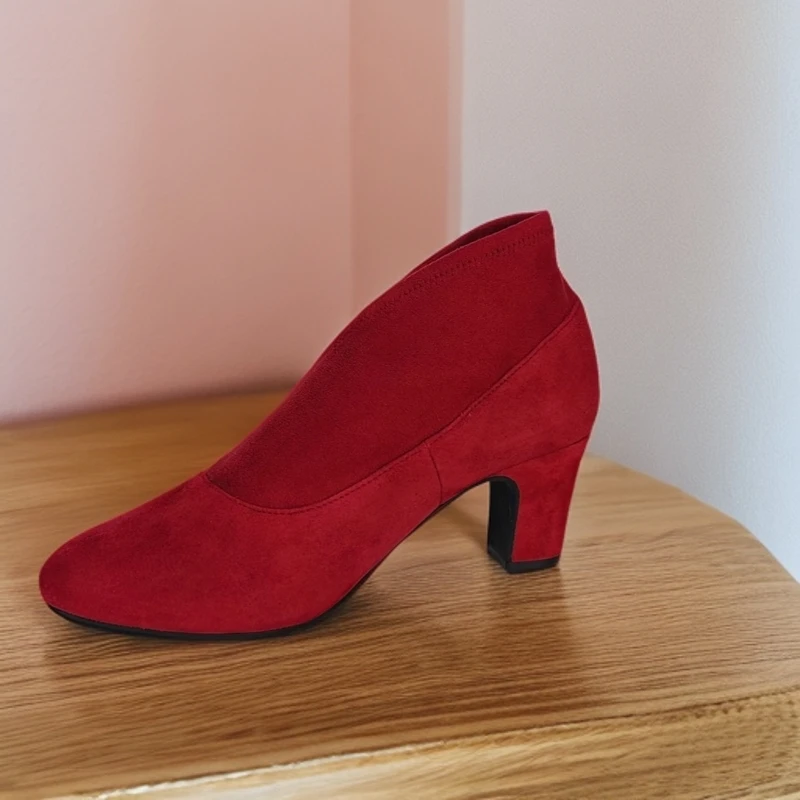 秋冬粗跟短靴圆头时尚百搭女靴气质简约及裸靴高跟单里小短靴女士