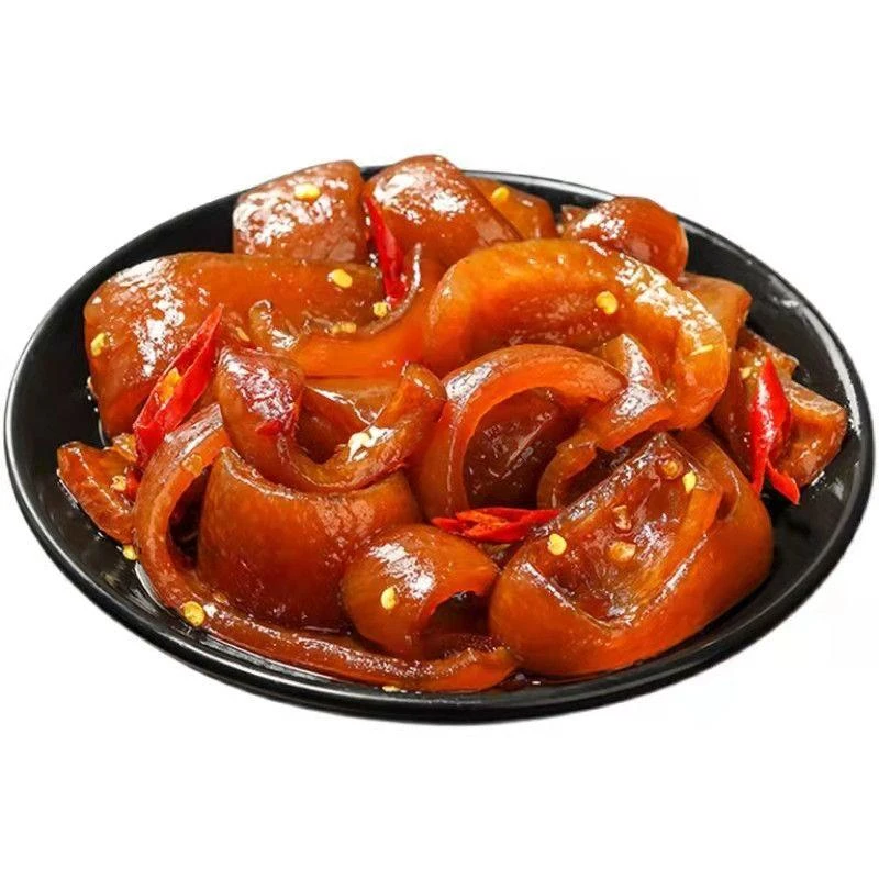 香辣猪皮下酒菜凉拌凉菜酱猪面皮卤味家常熟食工厂批发实惠装秘制