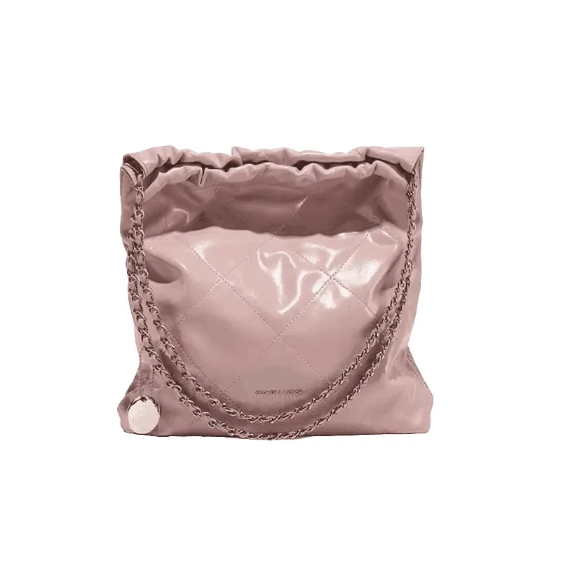 CLEVER链条菱格包包女2024新款百搭小众高级感大容量水桶包