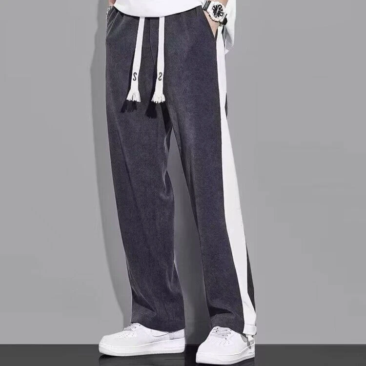 仓石一树卫裤春秋季男士潮牌宽松垂感直筒潮流百搭雪尼尔休闲裤子