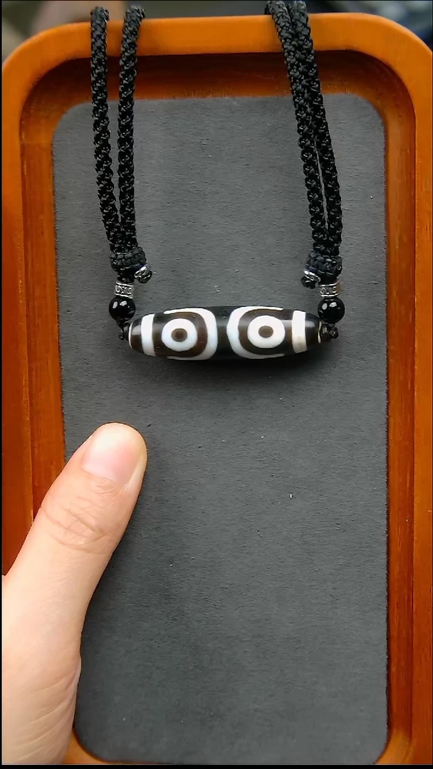 【闪购商品】玛瑙/玉髓珠宝半成品未镶嵌行运三眼42*12