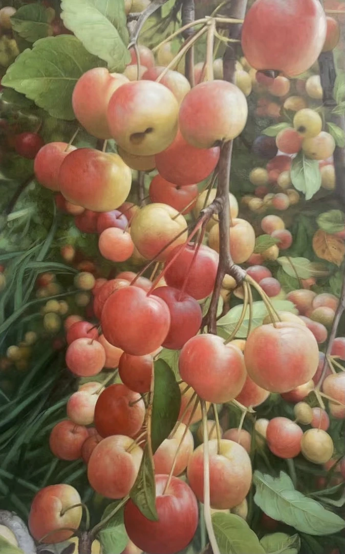 艺昕艺术/餐厅挂画/精品油画/平安果/尺寸：60/90CM手绘文艺
