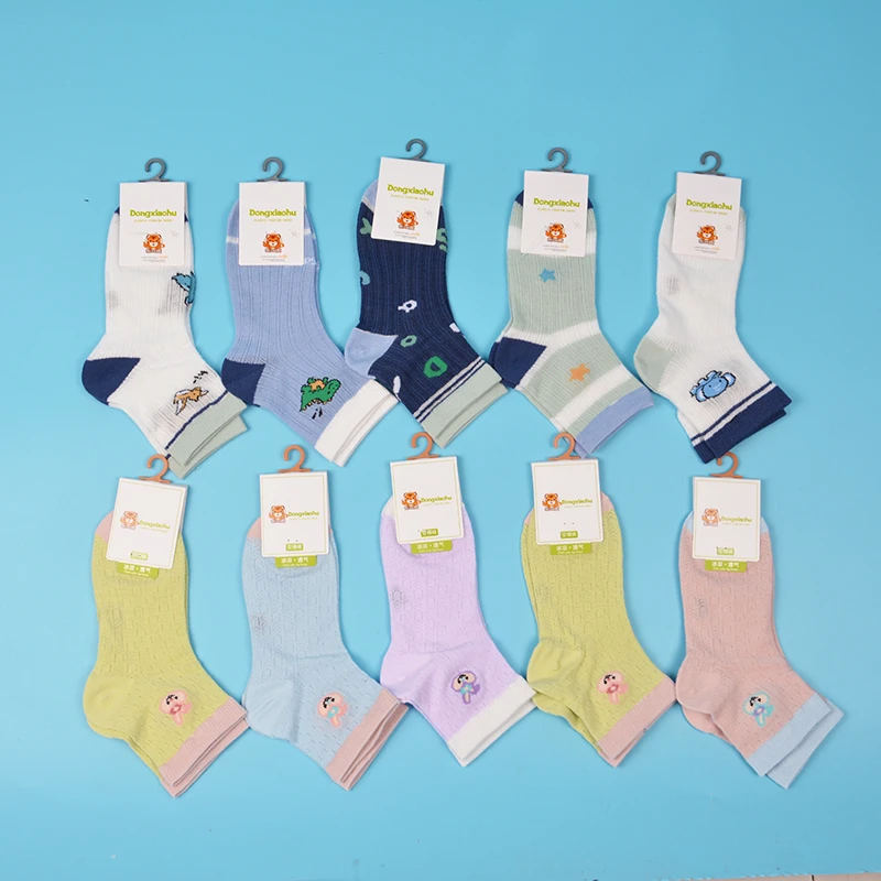 儿童运动袜夏季薄款网眼男孩女孩婴童卡通潮袜儿童袜宝宝透气
