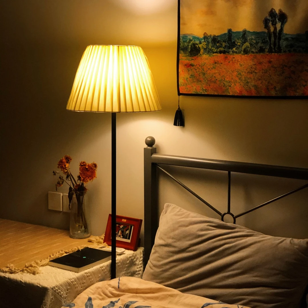 【紫ミ樱专属】落地台灯外壳材料遥控落地灯ins风轻奢冷光美式欧美风