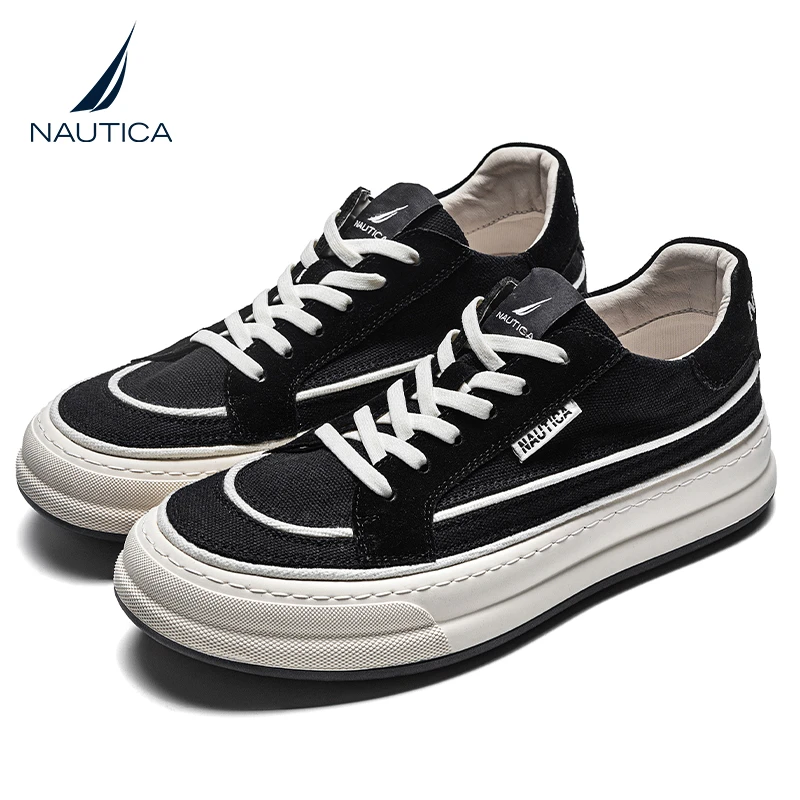 nautica/诺帝卡欧若风干净感潮流痞帅透气男女款帆布鞋时尚百搭