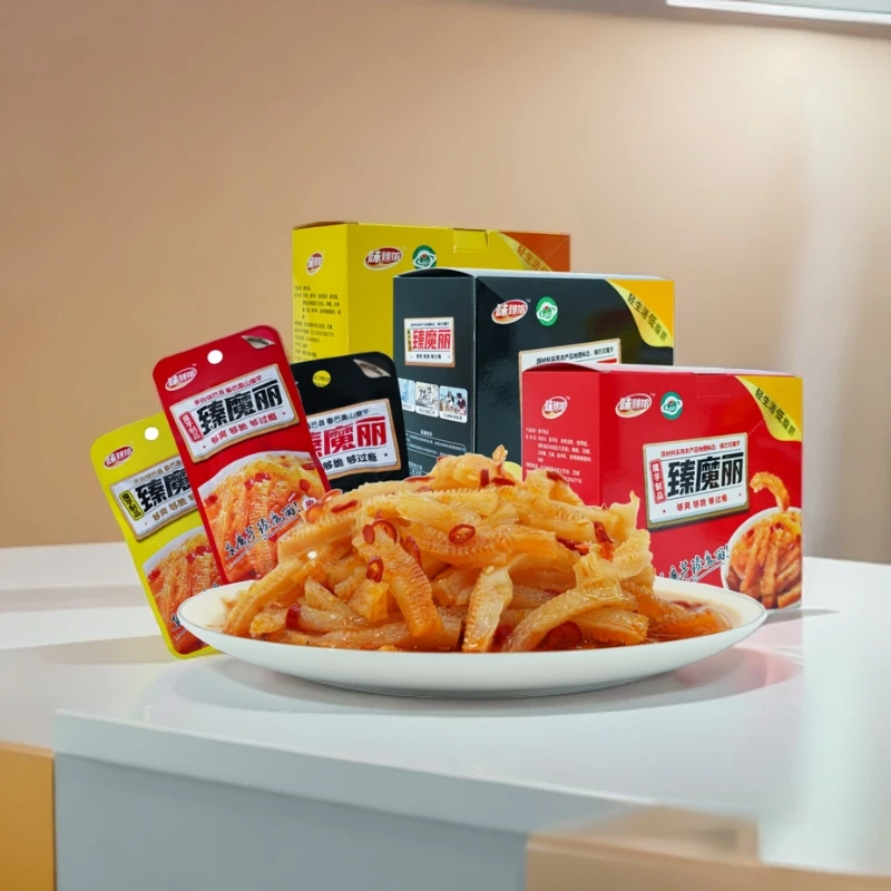 臻美食品魔芋制品脆爽素毛肚麻辣香辣味劲道解馋网红小吃休闲零食