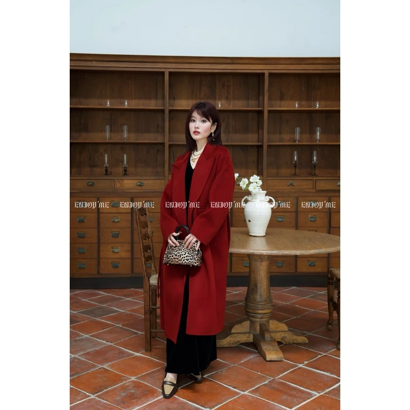 【门店同款】ENJOY2024年冬季柔韧与共一梦繁星腰带大衣159496044