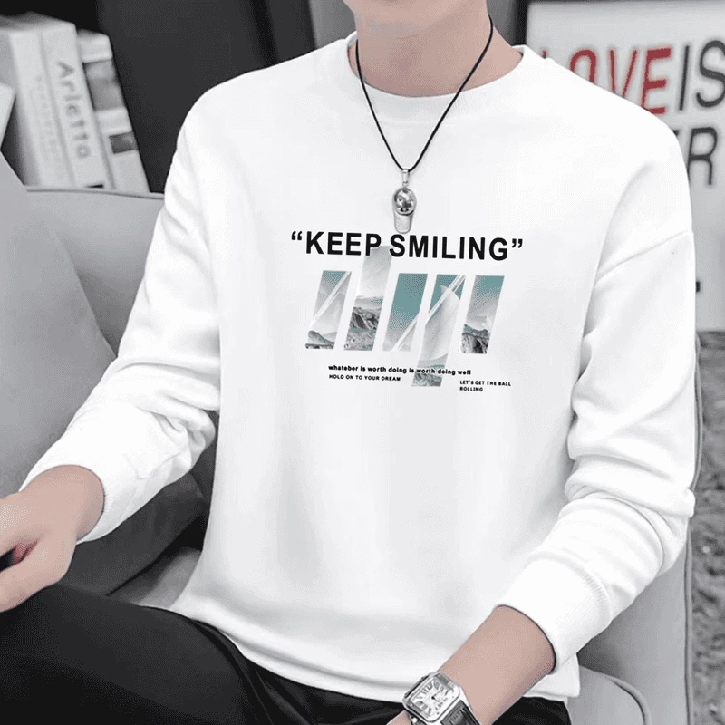 2024 秋冬季加厚圆领卫衣运动简约百搭休闲打底长袖男女同款51992