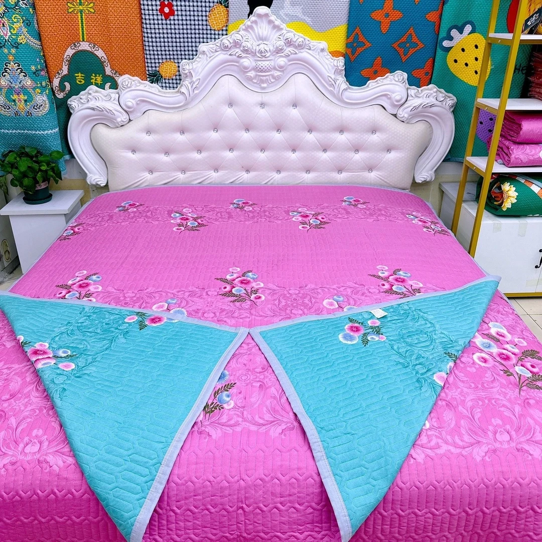 【四季床盖】粉色蒲公英   2米X2.3米床盖AB两面加棉可铺可盖