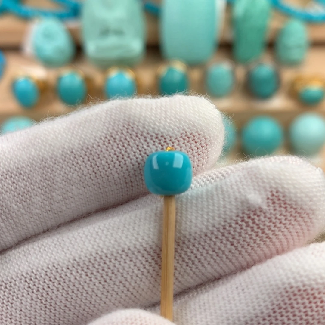 绿松石配饰未镶嵌6.7-6.2mm