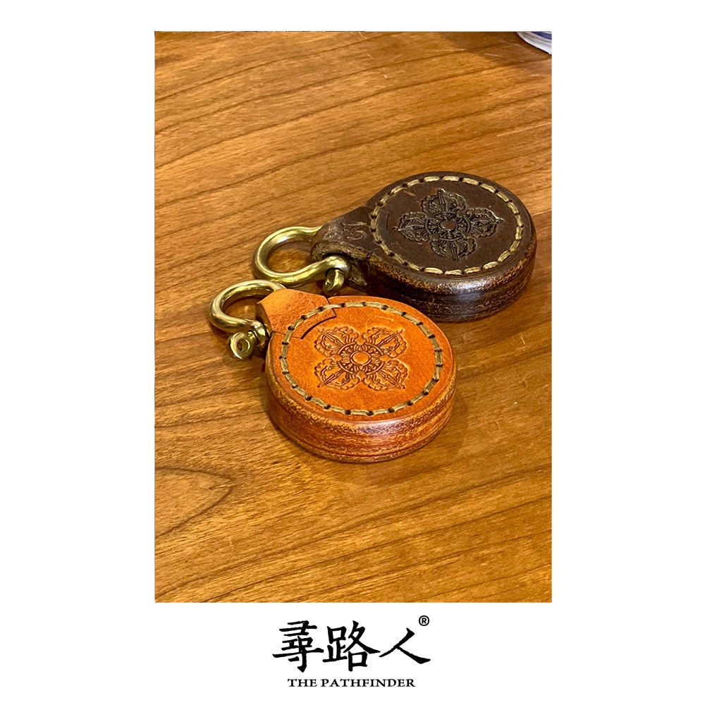 寻路人手作质感风格立体圆牌挂件/配件