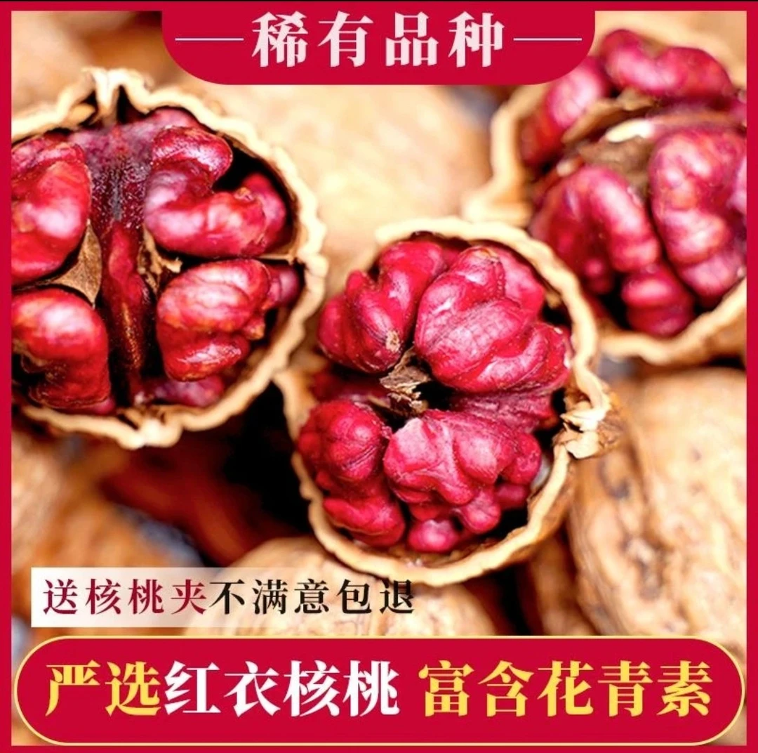 新疆红衣核桃天然稀有品种营养花青素老人孕妇儿童原味坚果零食