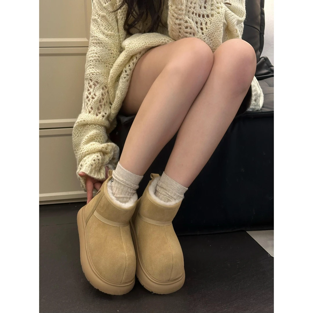 【晶咕甄选】TS短靴2024冬季加绒短靴户外防滑雪地靴MTD47455C-Y