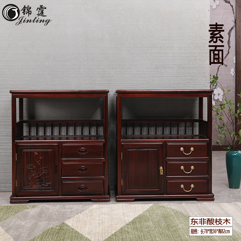 jinting/锦霆红木茶水柜酸枝碗柜餐边柜储物柜中式客厅玄关柜地柜