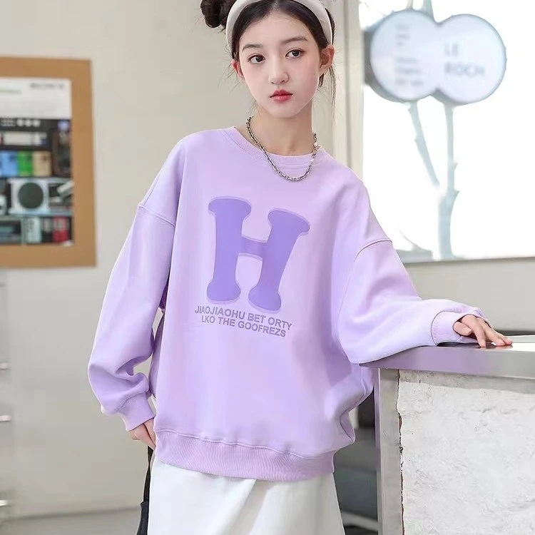 女大童卫衣洋气春秋初中生衣服潮牌女童t恤长袖上衣春装2025新款