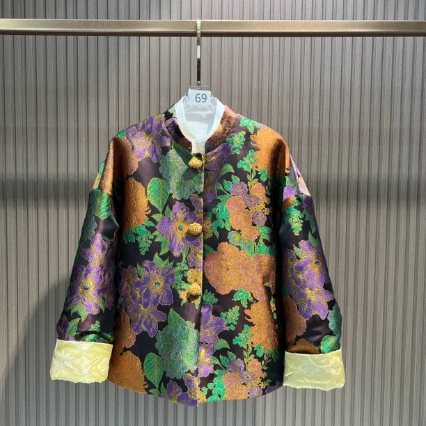 紫金华贵 双面穿高端气质新中式国风棉服外套