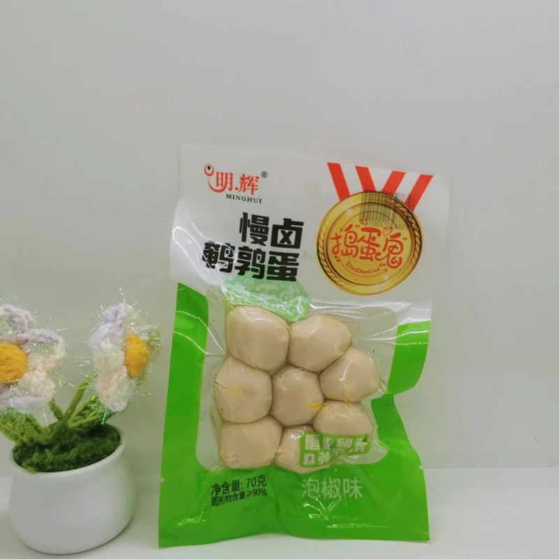 明辉慢卤鹌鹑蛋乡巴佬口味泡椒五香鹌鹑卤蛋零食鸟蛋开袋即食全蛋