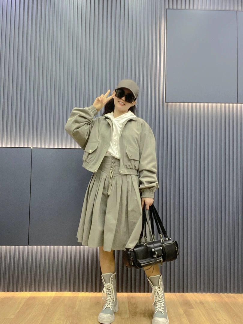 翠派  岁月童话套装   时尚气质  可分开拍（下装）大象灰