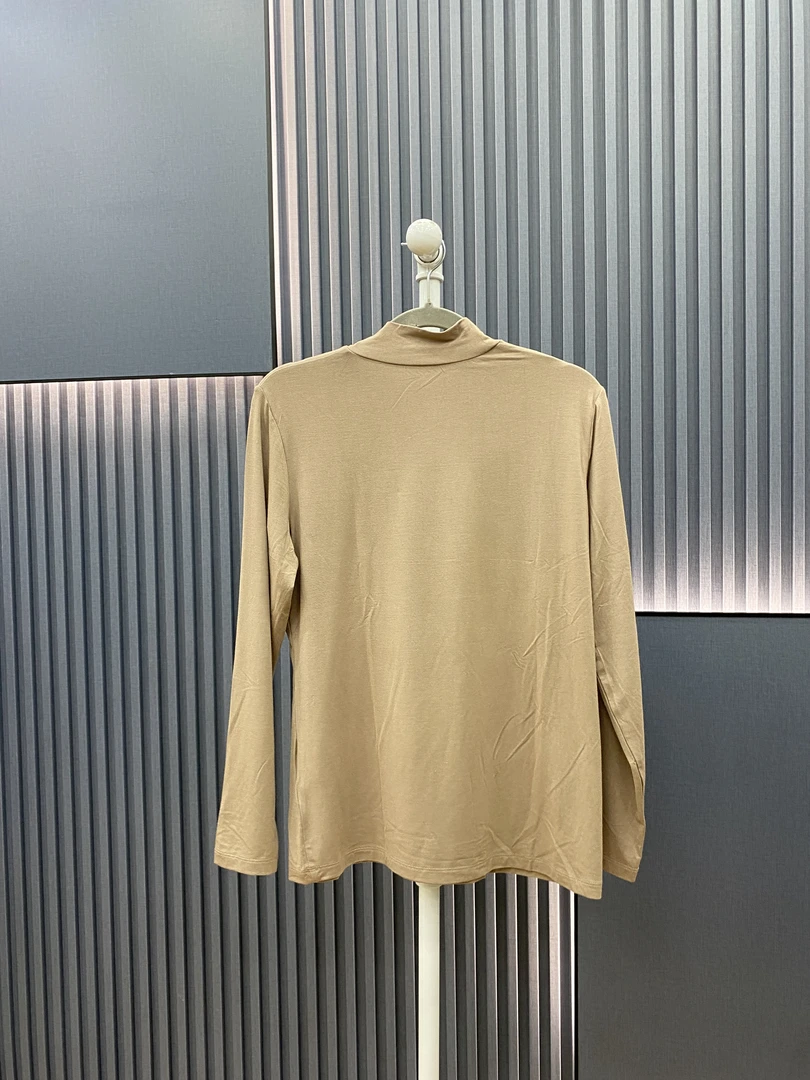 翠派  保暖真丝打底衫  半高领  桑蚕丝 微弹