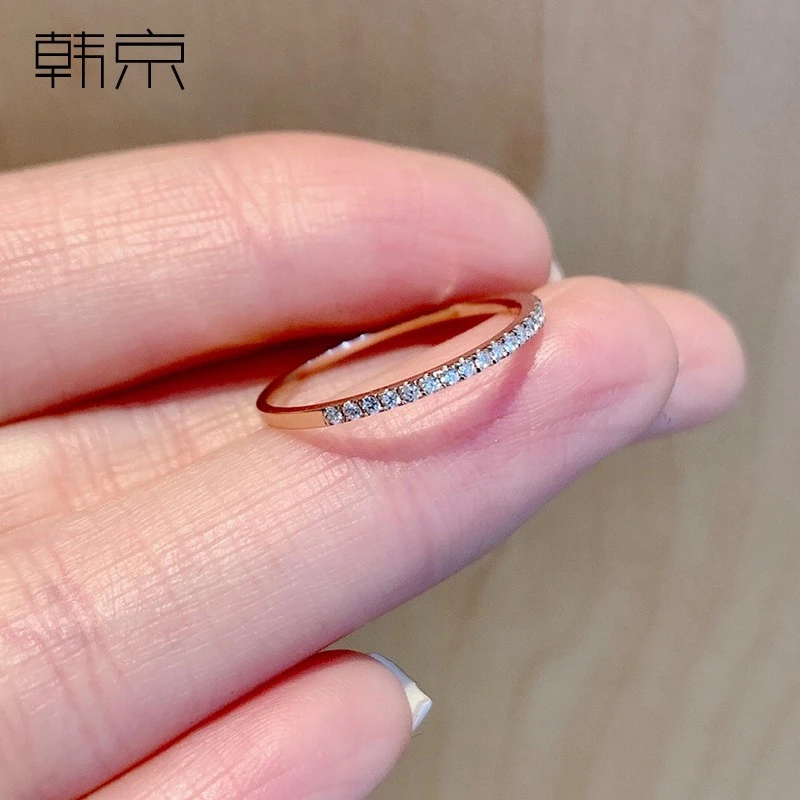钛钢戒指 璀璨爆闪叠戴ins风戒指女简约精致时尚小众指环不掉色