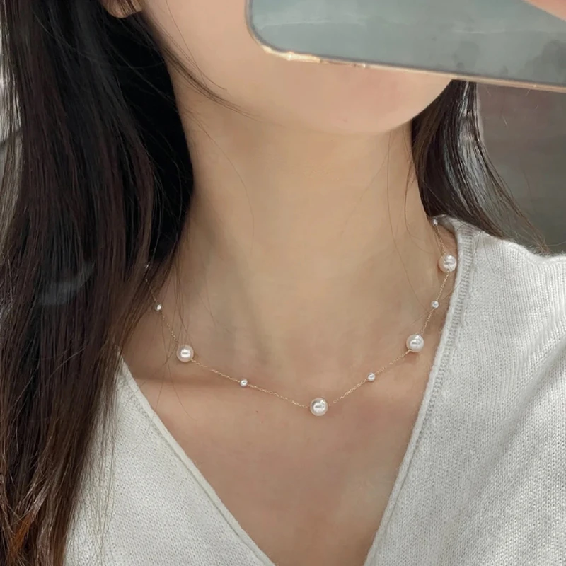 钛钢项链 多种戴法满天星项链女款精致轻奢锁骨链时尚颈链不掉色