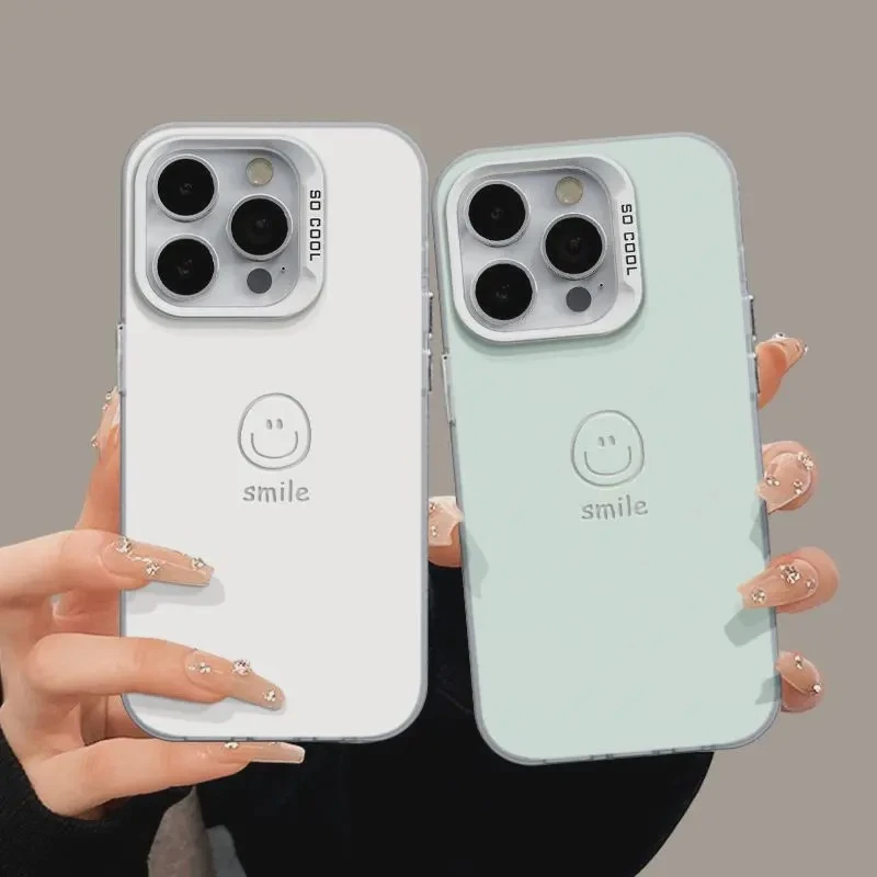 smile笑脸适用华为oppo荣耀vivo小米苹果13手机壳14镭射15元气壳