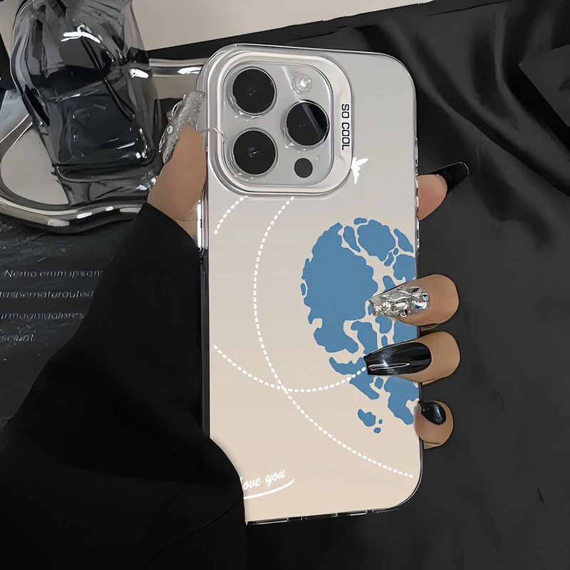 适用【苹果/华为/oppo/vivo/小米】彩色磨砂情侣爱心手机壳创意卡通