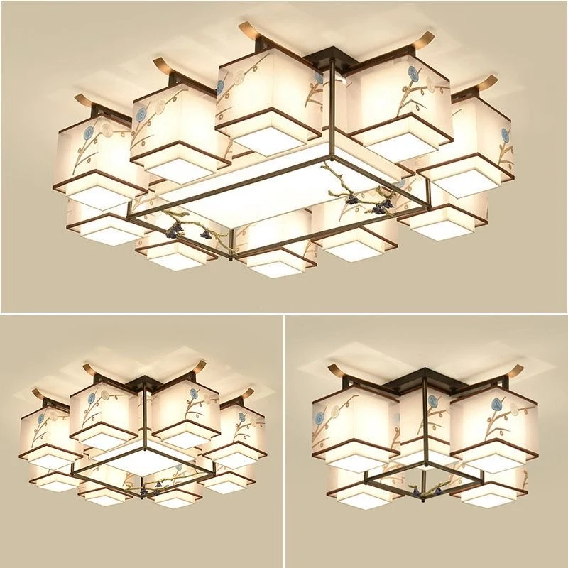 新中式客厅灯吸顶灯2024年新款大气上档次吊灯卧室灯餐厅书房吊灯