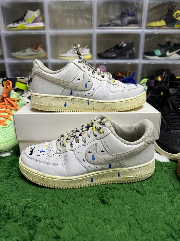 捡漏42.5码/af1白灰泼墨休闲鞋/公价882