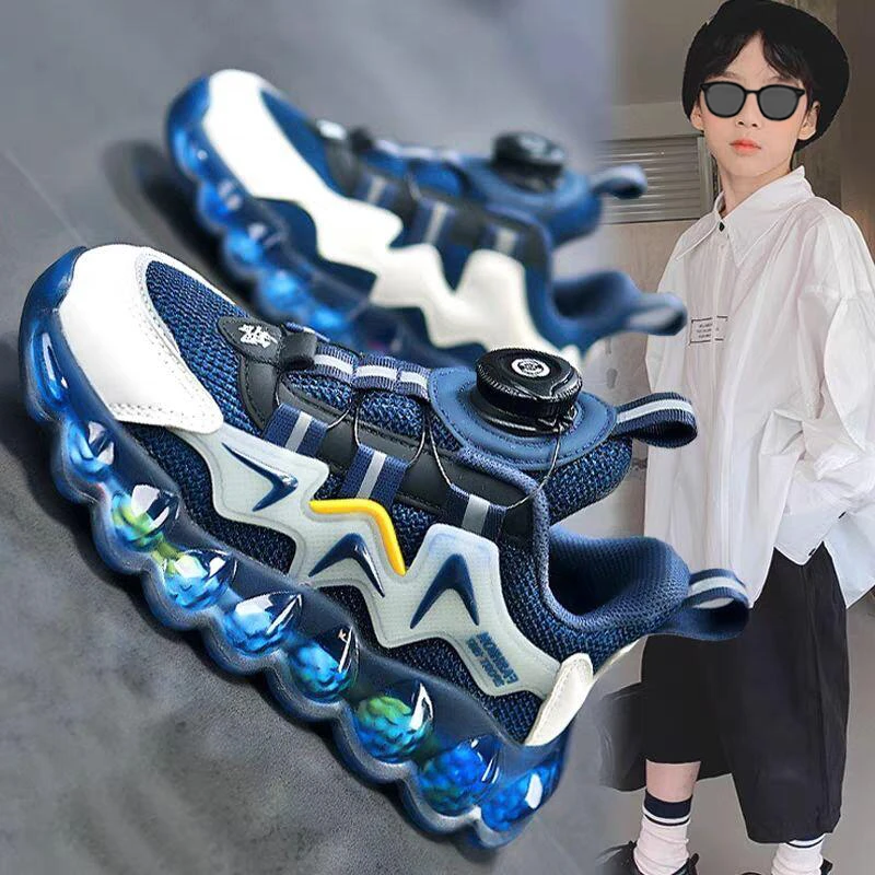 男童鞋春秋新款中大童小学生运动鞋子6-12岁潮儿童扭扭鞋网面透气