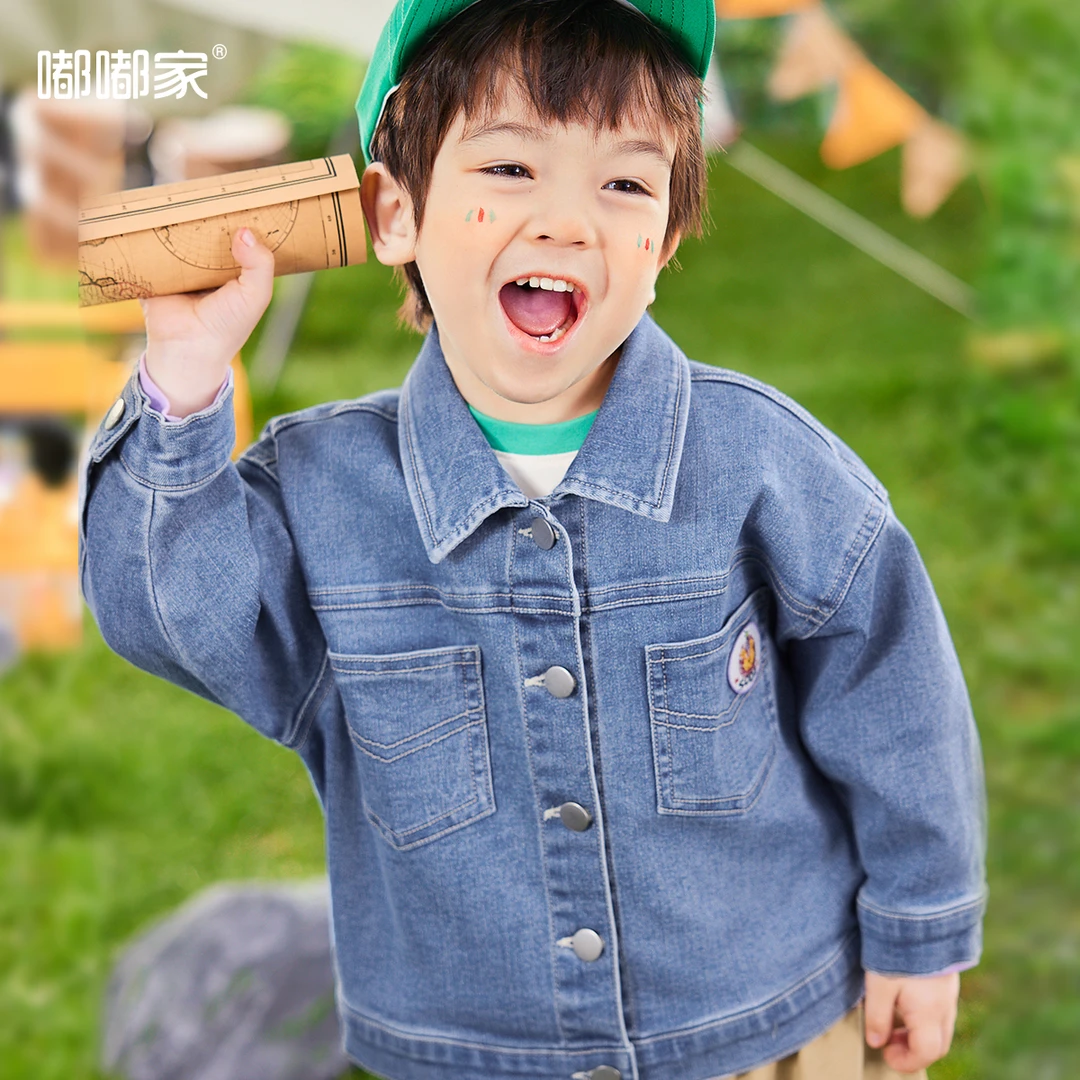 嘟嘟家衣服宝宝牛仔外套三件套女童长袖男童套装小童小香风婴儿