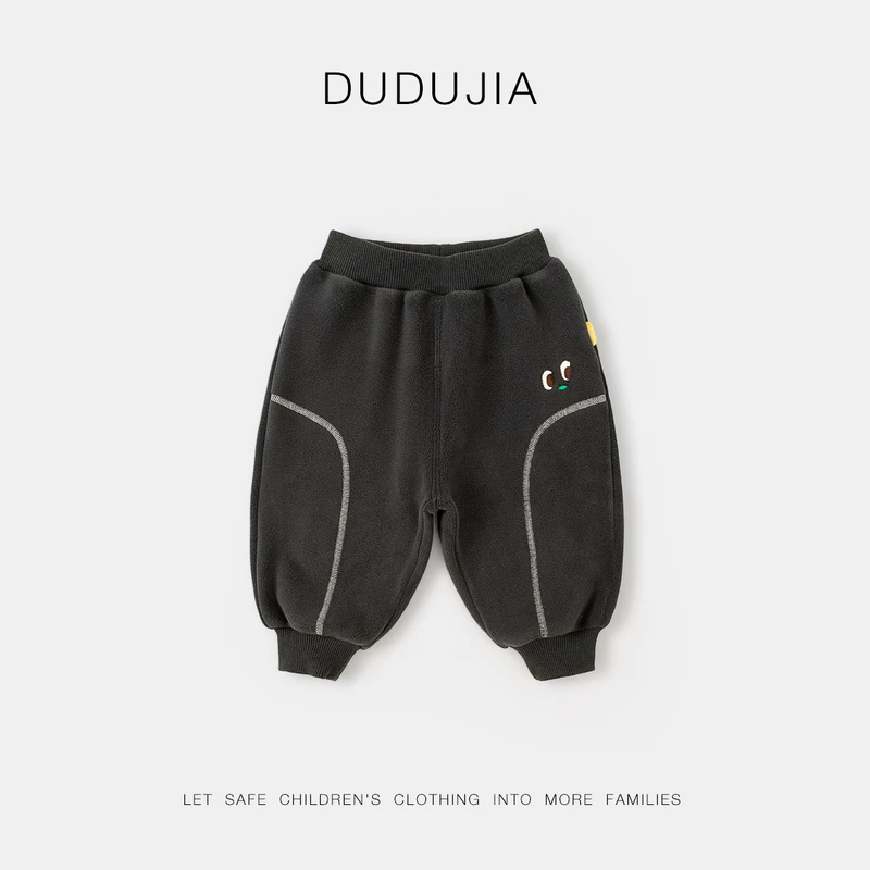 宝宝裤子春秋男童卡通休闲裤秋季女童加绒长裤秋装儿童束脚裤秋款