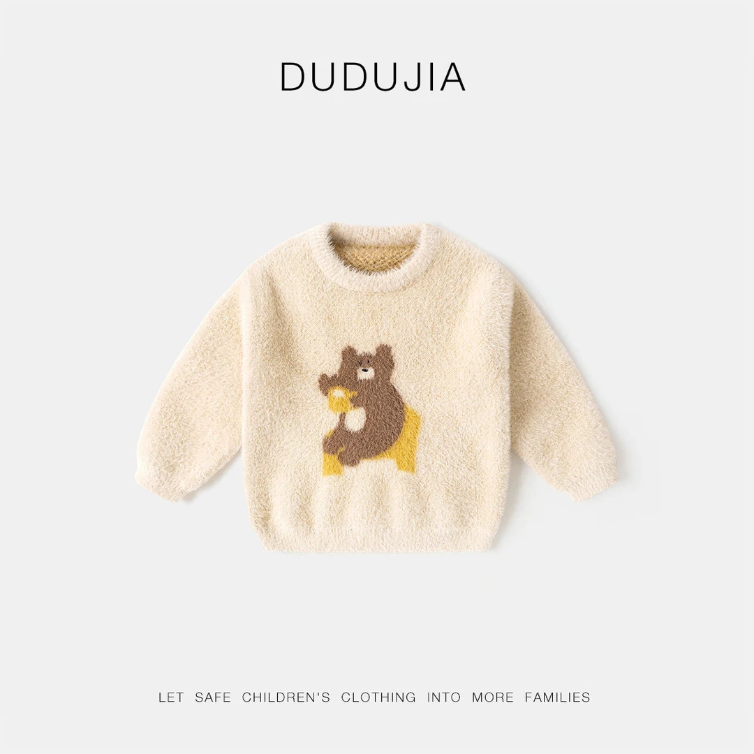 【冬款上新】陷在毛毛里，宝宝卡通加绒可爱毛衣儿童保暖针织衫