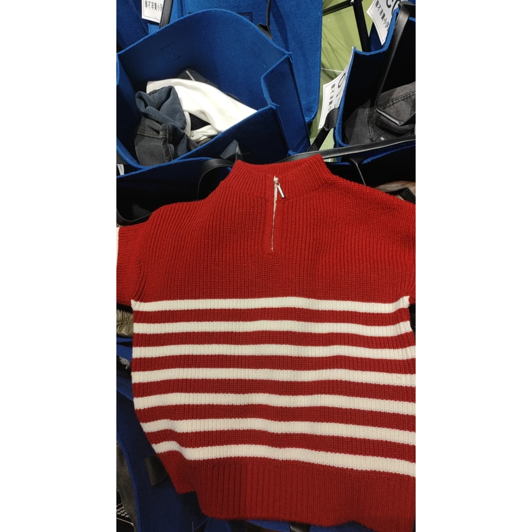 2024男童潮牌炸街拼接撞色毛衣XER001