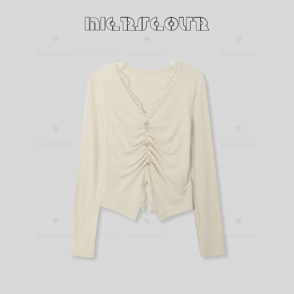 新款性感蕾丝边感上衣8992553