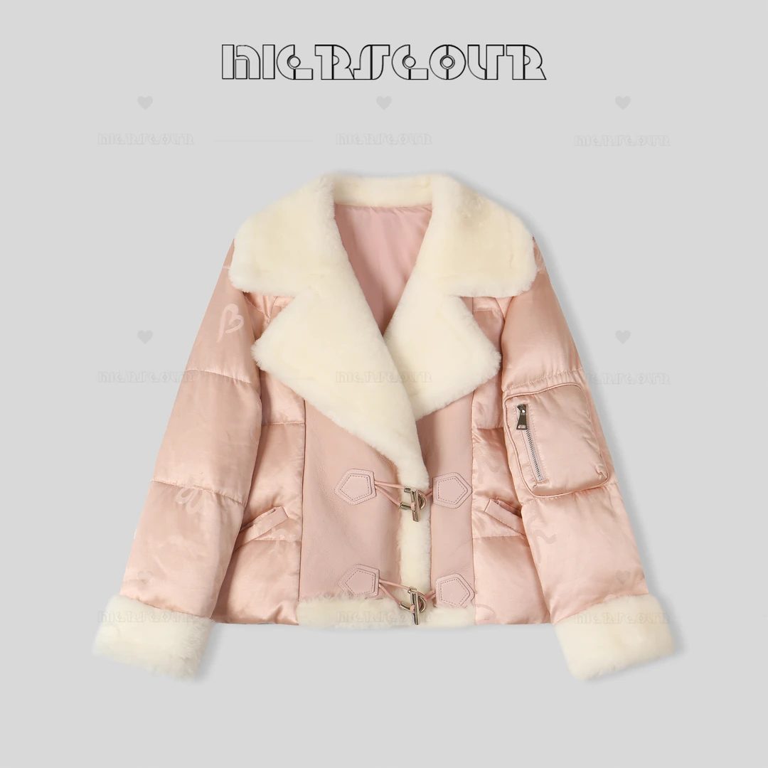 Q冬季新款时尚机车风翻领羽绒服8952920