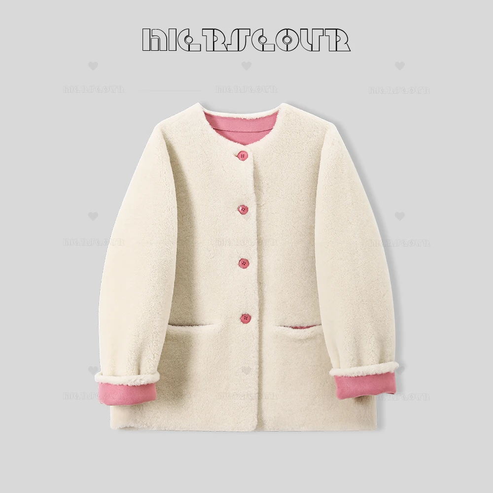 新款百搭复古休闲毛绒外套8833822