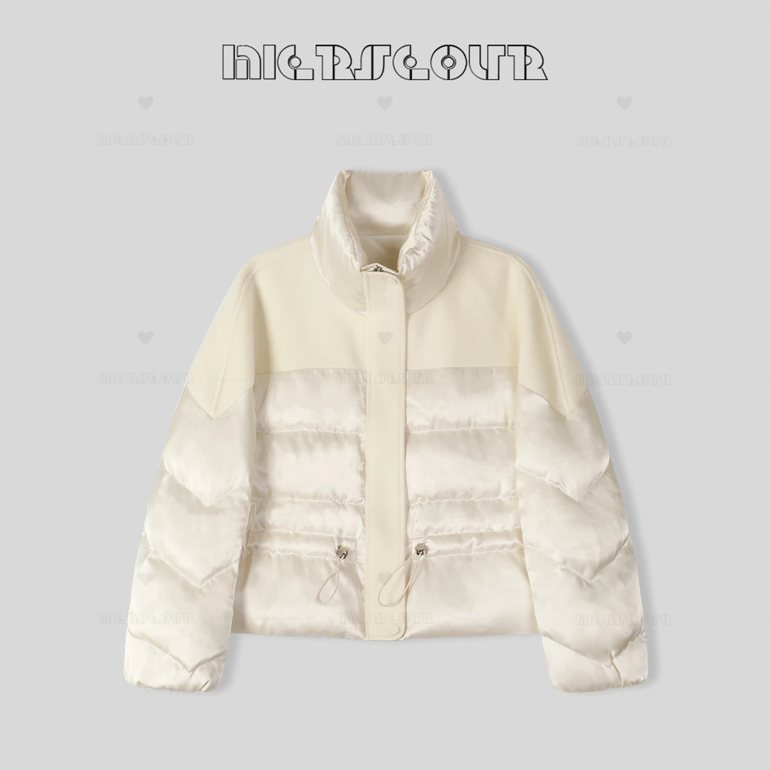 新款高级感丝光设计休闲羽绒外套28128