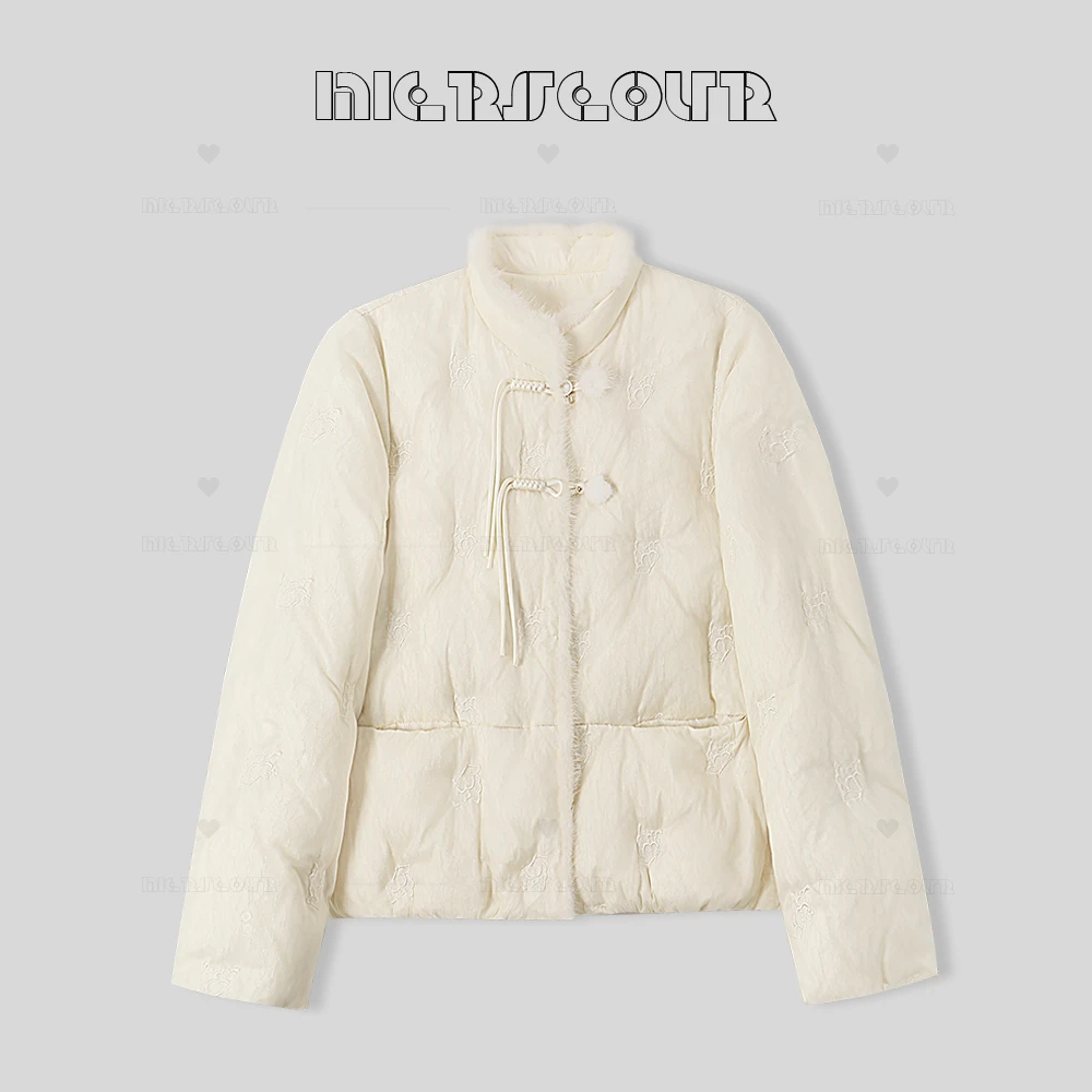 2024 冬季新款新中式刺绣盘扣羽绒外套8833777