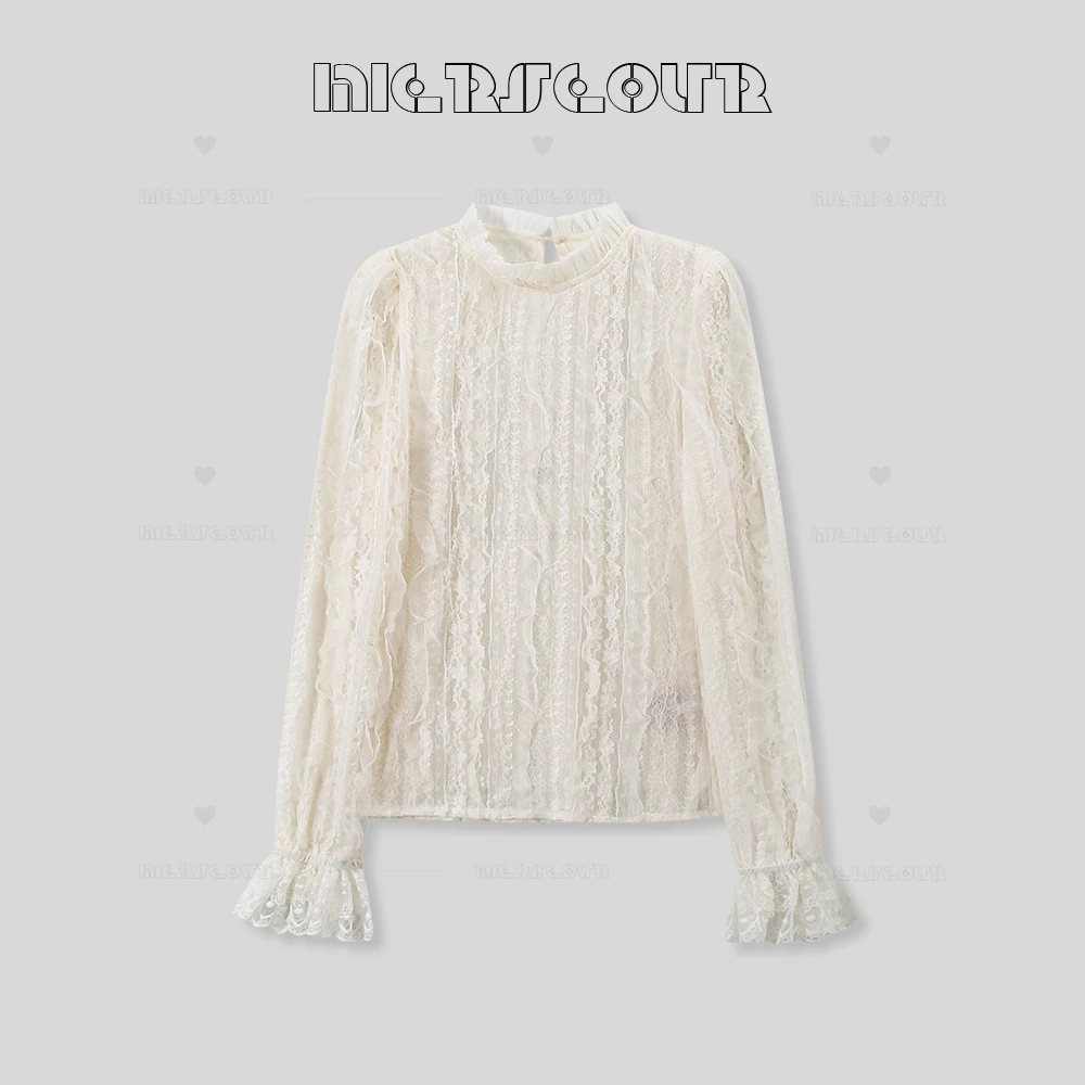 黑l金系列2024冬季新款法式浪漫优雅蕾丝上衣86A1933