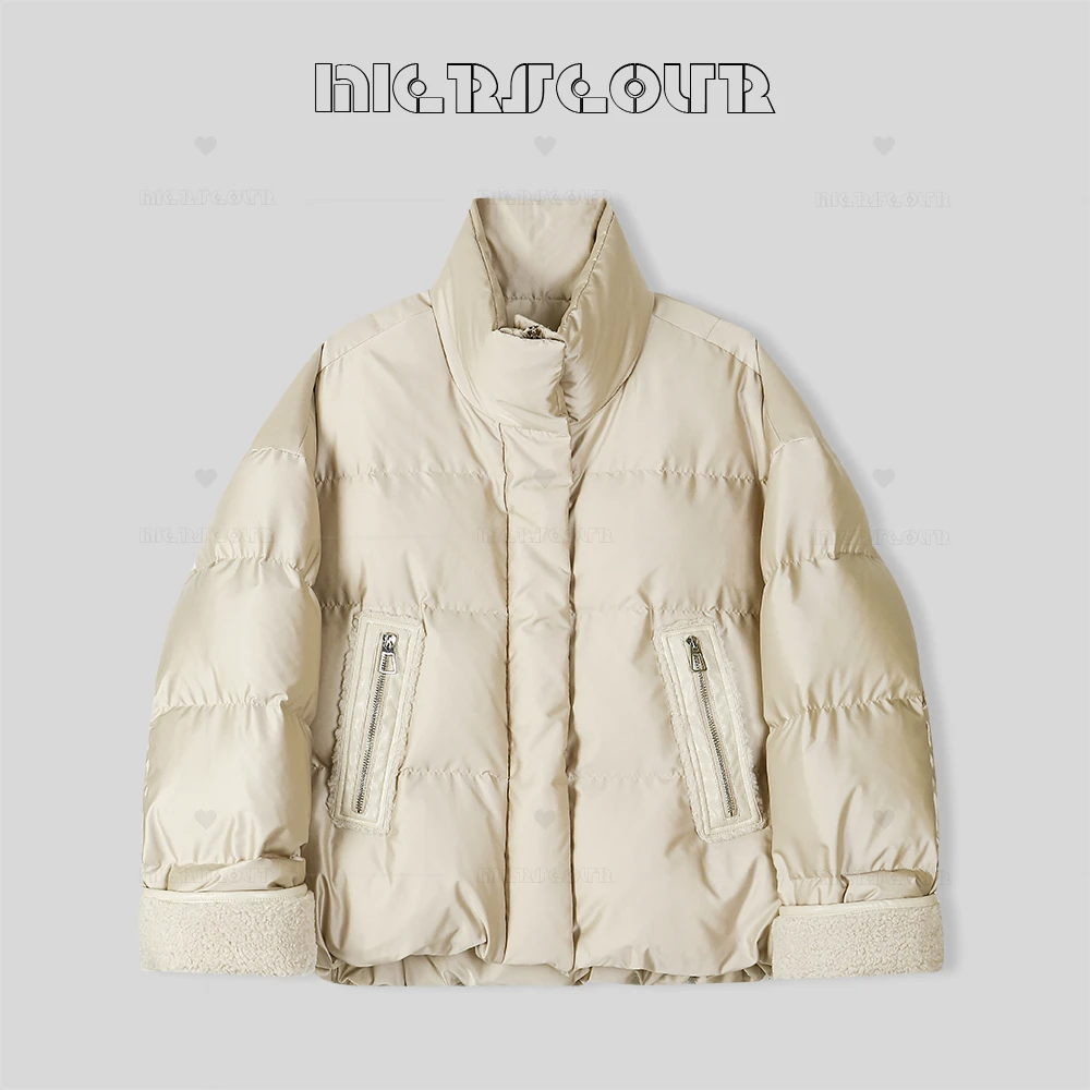 2024冬季新款时尚拼接设计休闲羽绒服7855