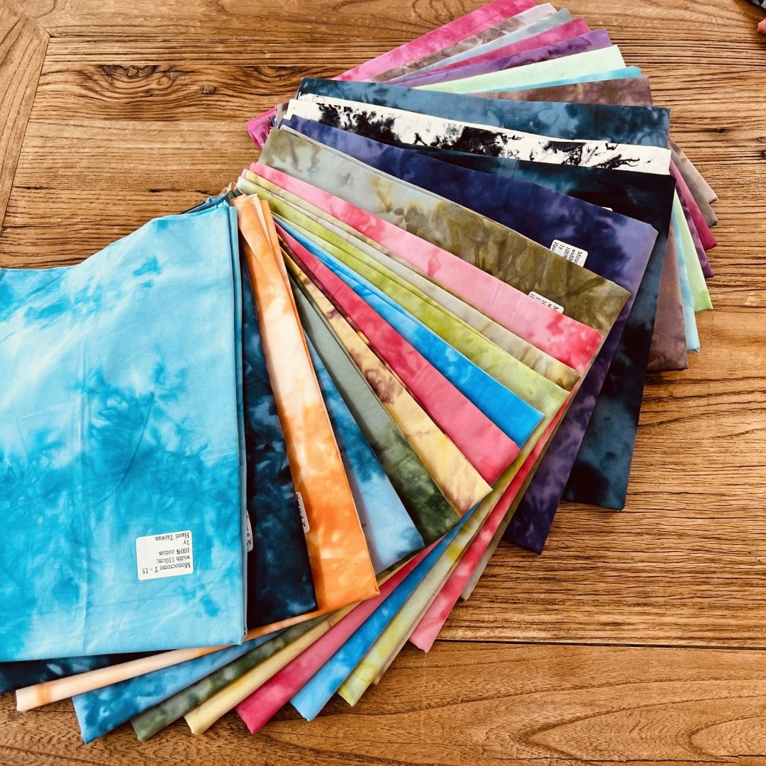 Monocrome T台湾羽织蜡染布门幅110cm一码91cm连裁棉布指间鲁绣