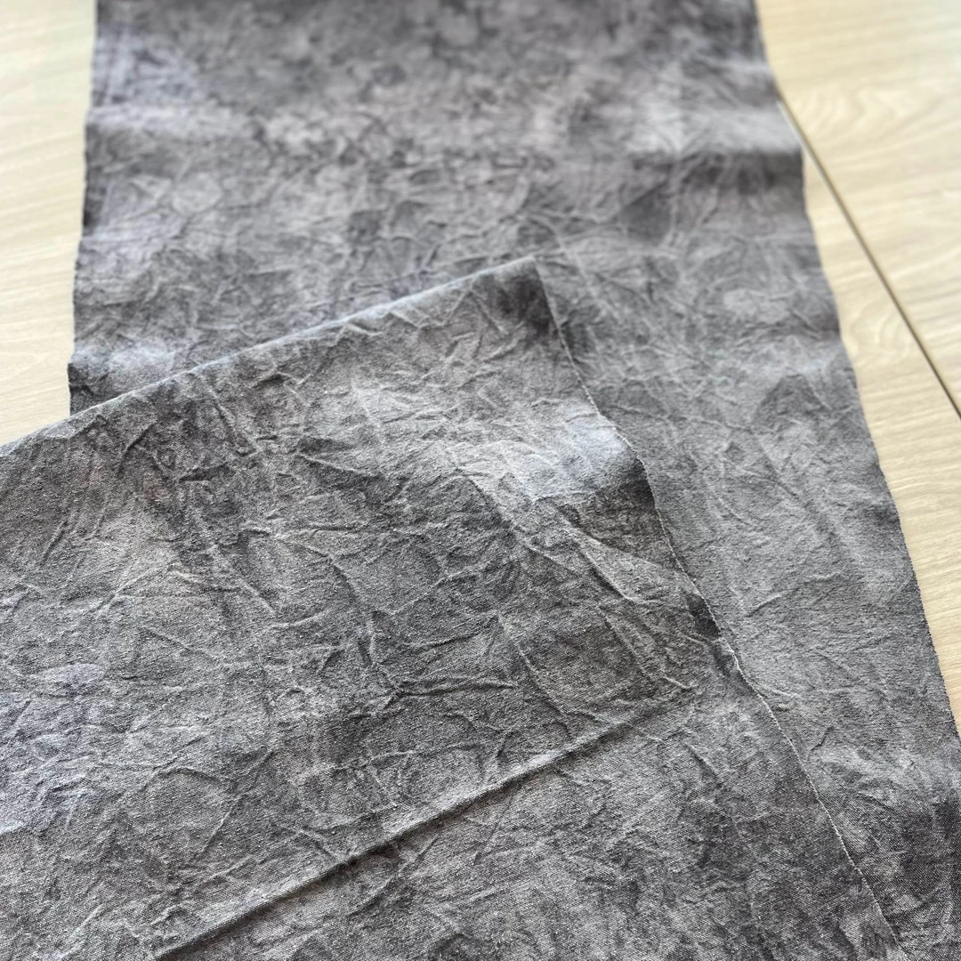 指间ZW059植物染手工老粗布套染布一米价（一丢盐泡固色，后多漂洗）