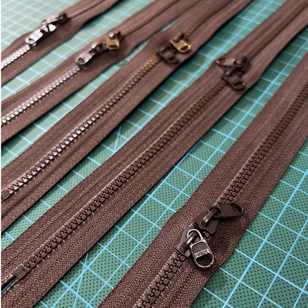【双头】3号树脂双闭尾拉链YKK咖啡色15cm 20cm 25cm 30cm 50cm