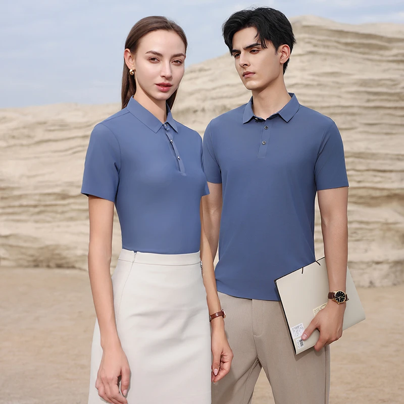 高端POLO衫定制工作服印logo夏季冰丝无痕速干T恤男女文化衫短袖