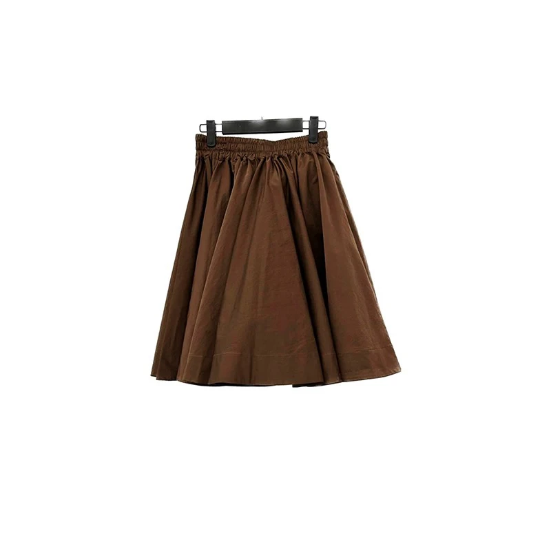 阔型百褶伞裙棕色524331