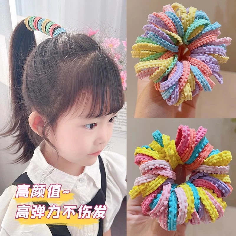 儿童彩色发绳橡皮筋发圈女童扎头发皮筋不伤发高弹力耐用头绳发饰