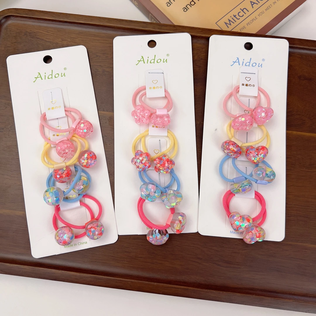 C26儿童头绳糖果色皮筋高弹力女发绳高马尾扎头发皮套橡皮筋发饰