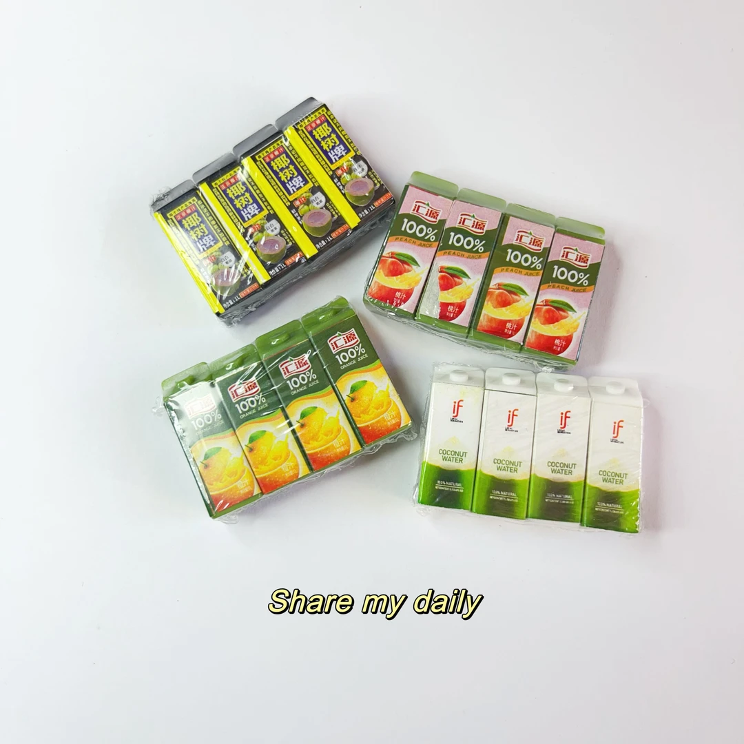 微缩摆件娃娃屋diy场景拍摄道具迷你汇源果汁椰树if椰汁饮料玩具