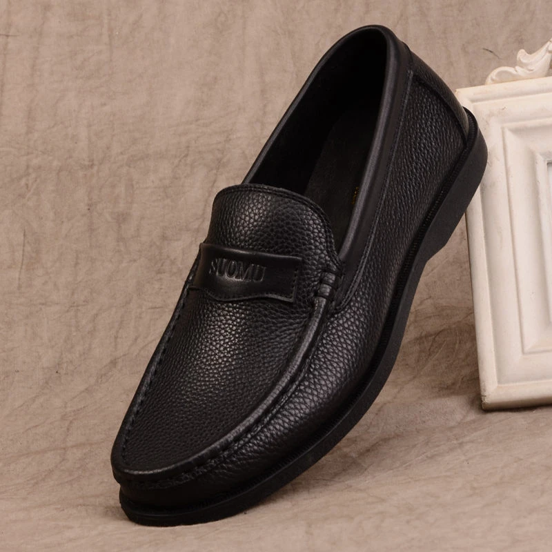 头层牛皮休闲皮鞋真皮软底软面男鞋透气舒适皮鞋全皮日常男鞋